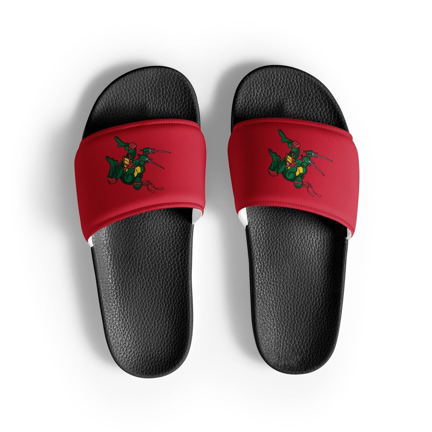 Kylian Mbappe Red Ninja Turtle Raphael Men’s slides Black Slides Football Kylian Mbappe Ninja Turtles PSG Real Madrid Next Cult Brand