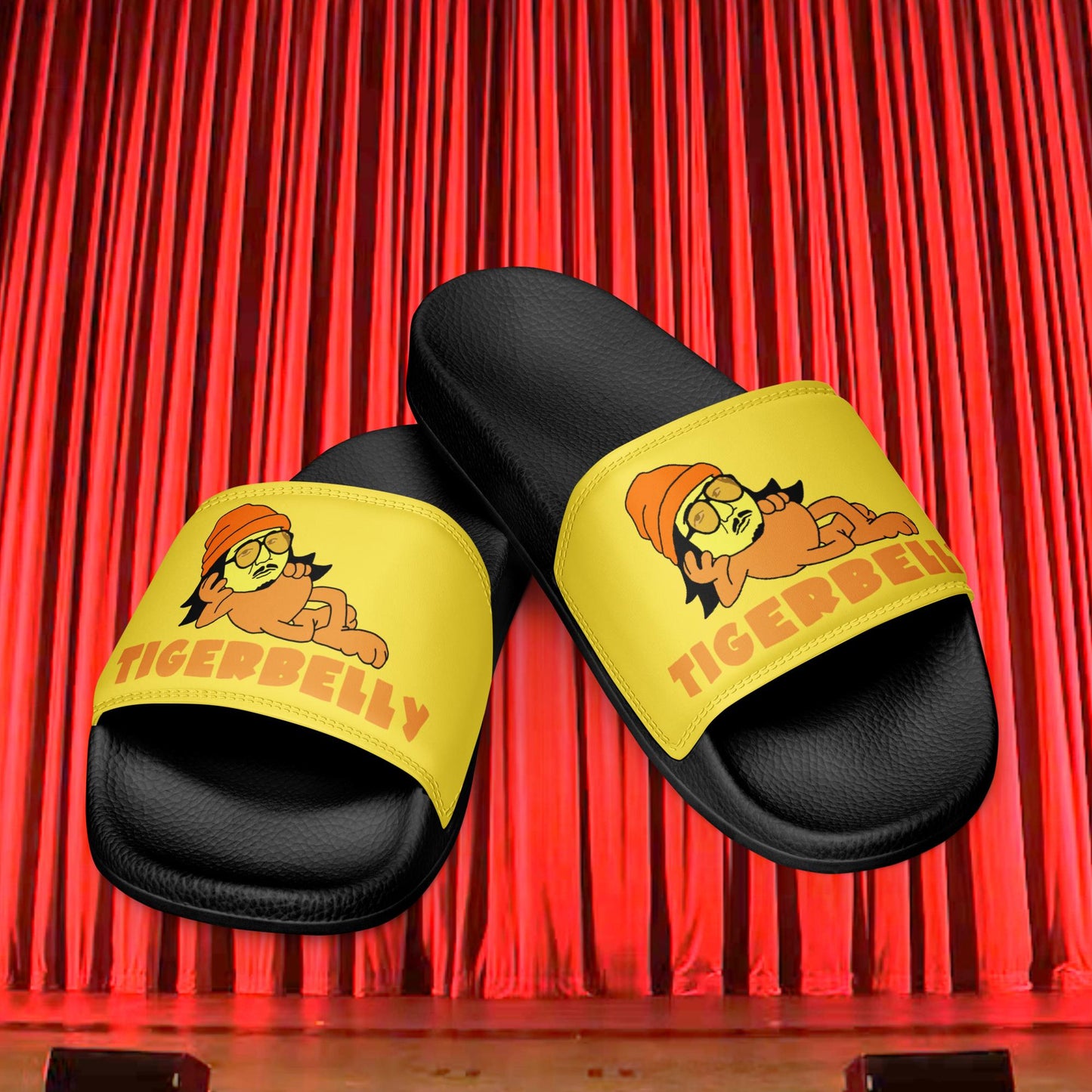 Bobby Lee Tigerbelly, Bobby Lee Merch, Tigerbelly Merch, Bobby Lee Gift, Funny Tigerbelly Gift, Tigerbelly Podcast, TigerBelly Men’s slides 12.5 Slides Bobby Lee Podcasts Stand-up Comedy TigerBelly Next Cult Brand
