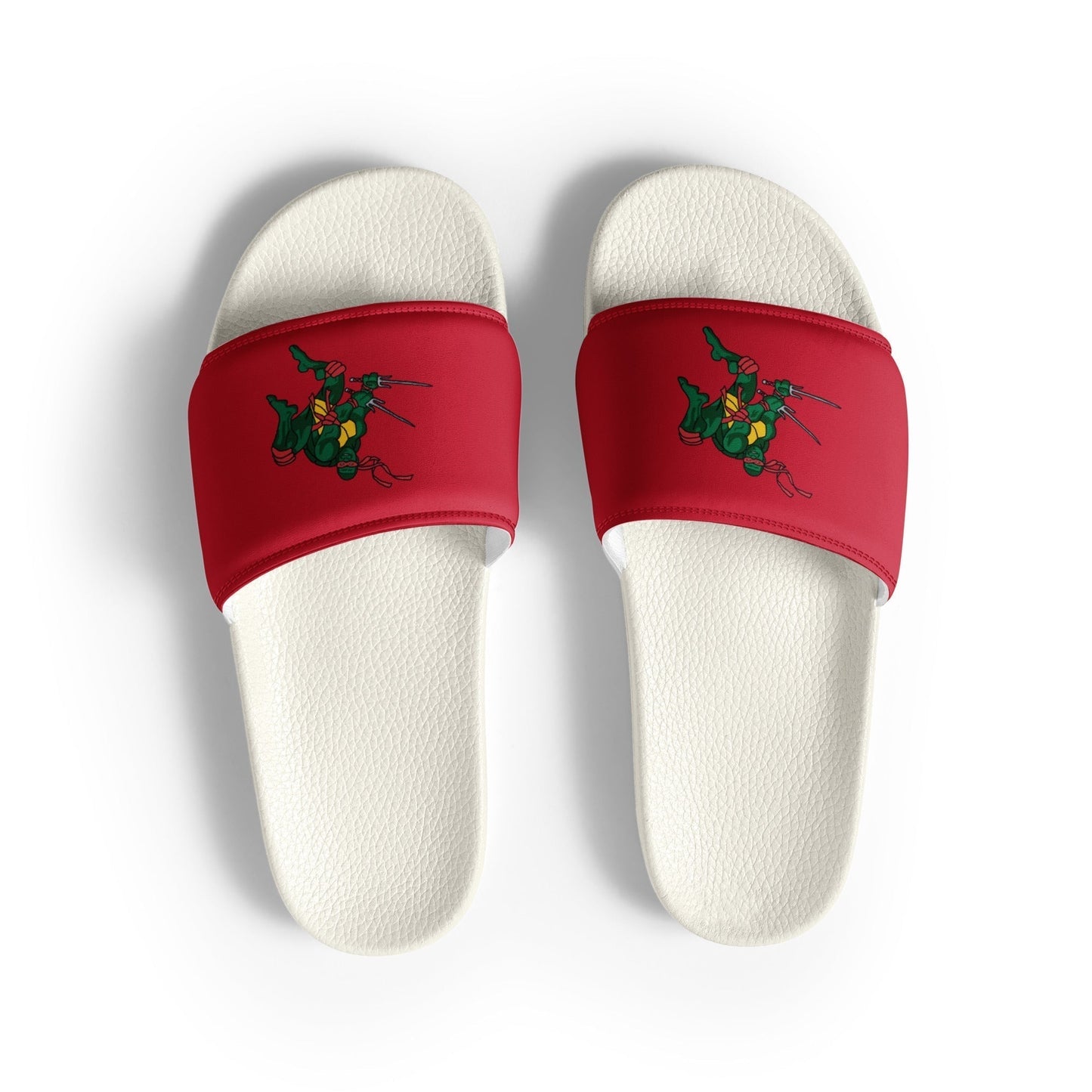 Kylian Mbappe Red Ninja Turtle Raphael Men’s slides White Slides Football Kylian Mbappe Ninja Turtles PSG Real Madrid Next Cult Brand