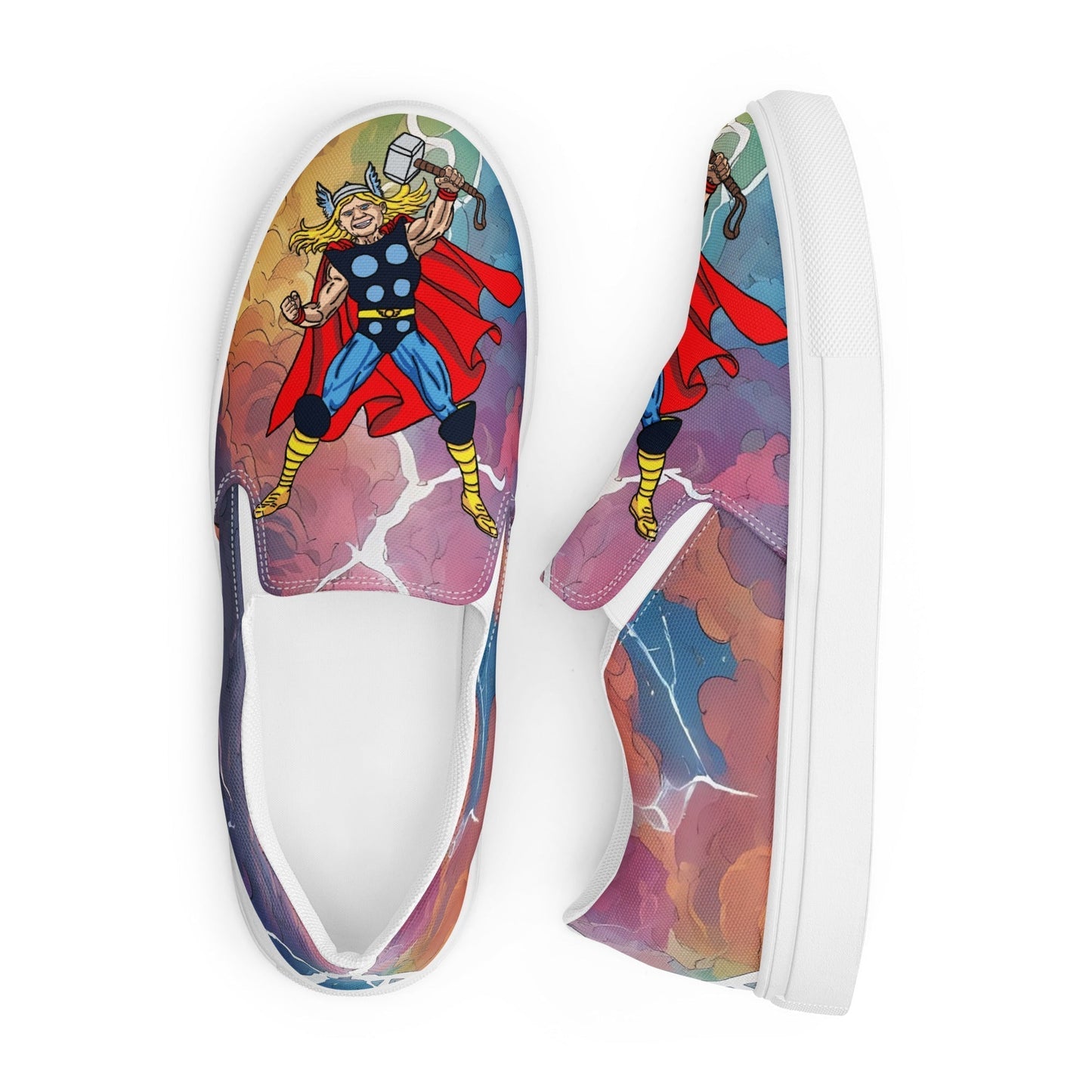 Erling Haaland Thor Avenger Manchester City Funny Football/ Soccer Meme Men’s slip-on canvas shoes 13 Shoes Erling Haaland Football Manchester City Thor Next Cult Brand
