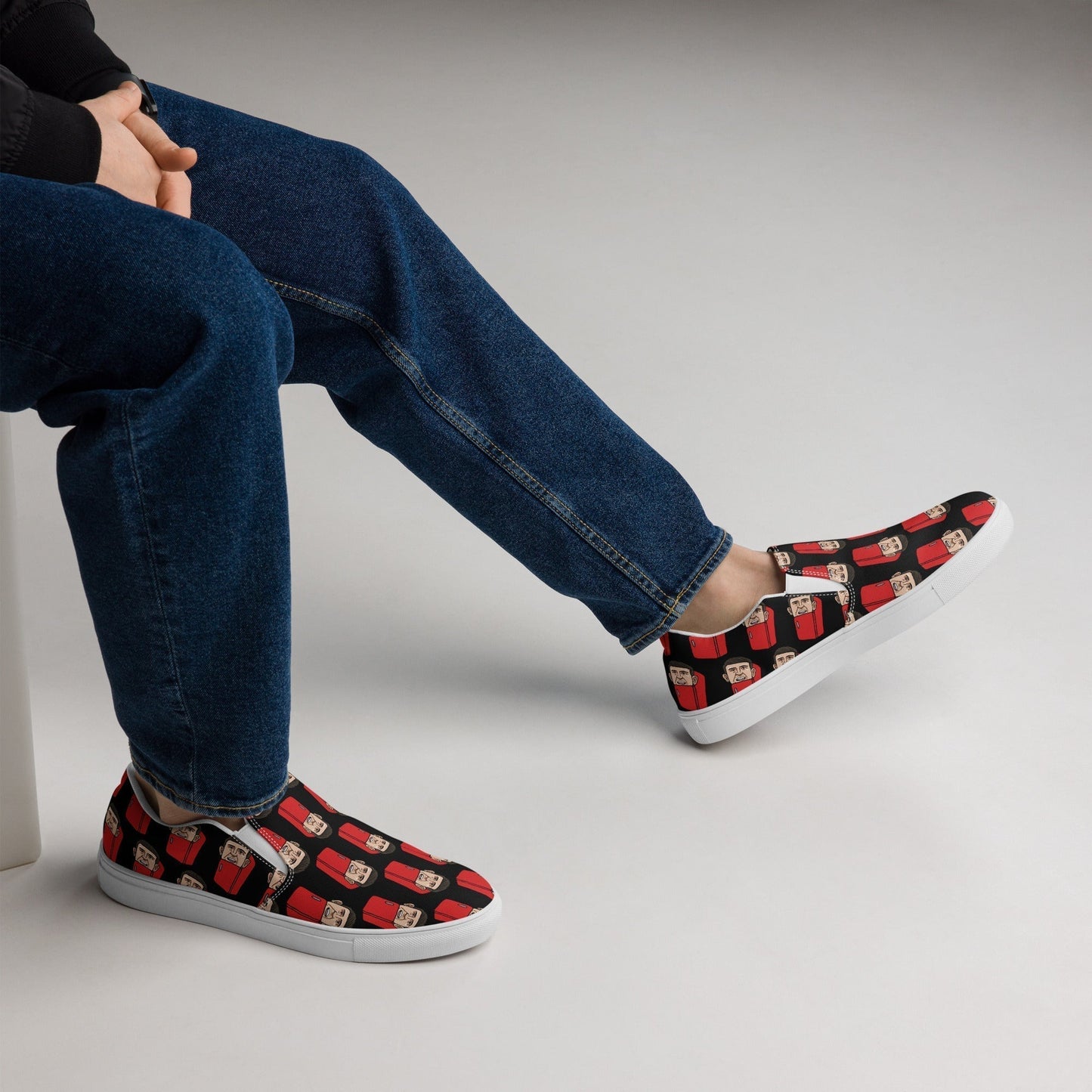 Harry ''The Fridge'' Maguire Manchester United funny football/ soccer meme Men’s slip-on canvas shoes black Shoes Football Harry Maguire Manchester United The Fridge Next Cult Brand