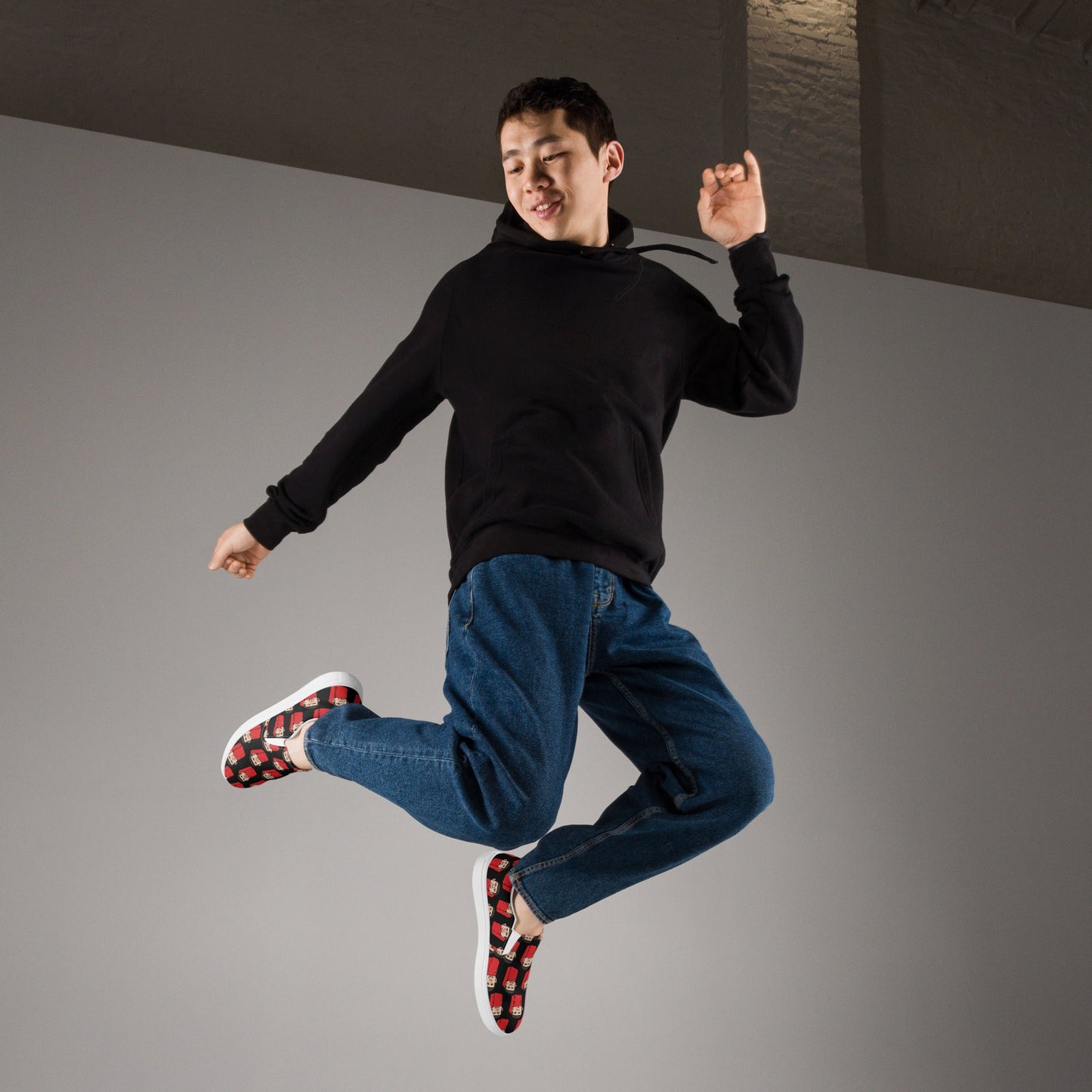 Harry ''The Fridge'' Maguire Manchester United funny football/ soccer meme Men’s slip-on canvas shoes black Shoes Football Harry Maguire Manchester United The Fridge Next Cult Brand