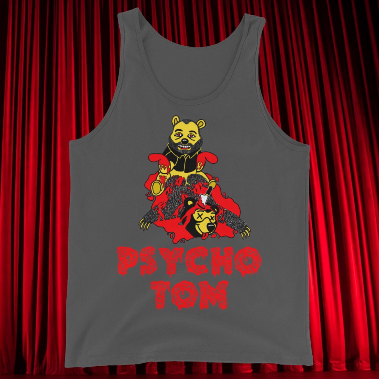 Psycho Tom Segura T-shirt, Tom Segura Shirt, Tom Segura Tee, 2b1c tshirt, 2 Bears 1 Cave merch, YMH merch Asphalt Tank Tops 2 Bears 1 Cave Podcasts Stand-up Comedy Tom Segura YMH Next Cult Brand