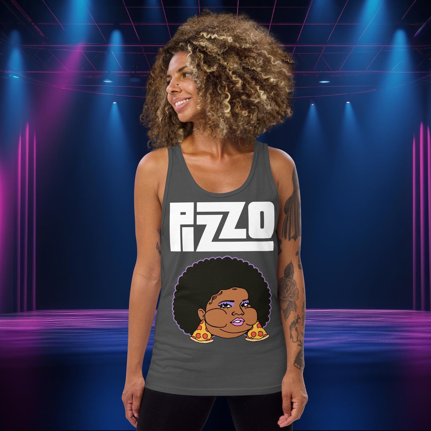 Lizzo Shirt Lizzo Tank Top Lizzo shirt Lizzo vest Lizzo Merch Lizzo Gift Body Positivity Shirt Pizza Body empowerment Tank Top Asphalt Tank Tops Lizzo Music Next Cult Brand
