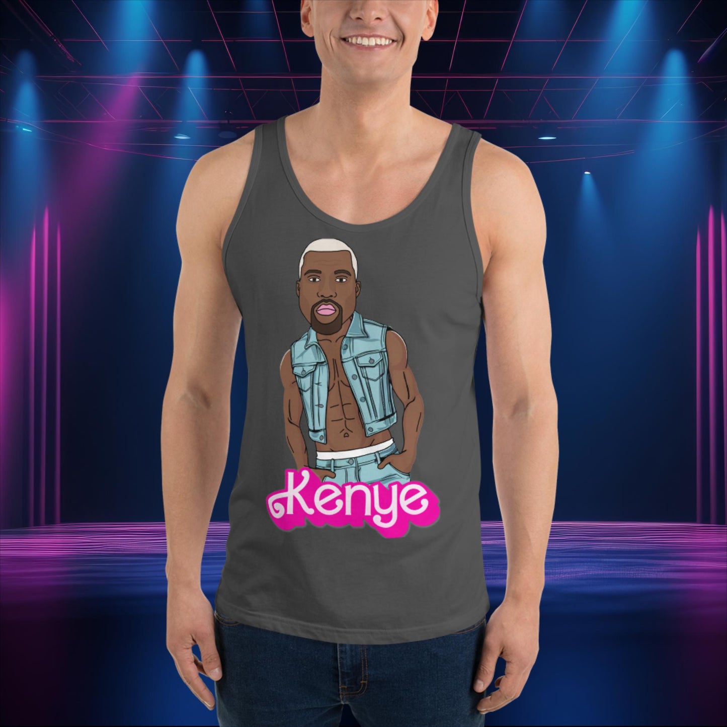 Kenye Barbie Ken Ryan Gosling Kanye West Tank Top Asphalt Tank Tops Barbie Kanye West Ken Movies Music Next Cult Brand