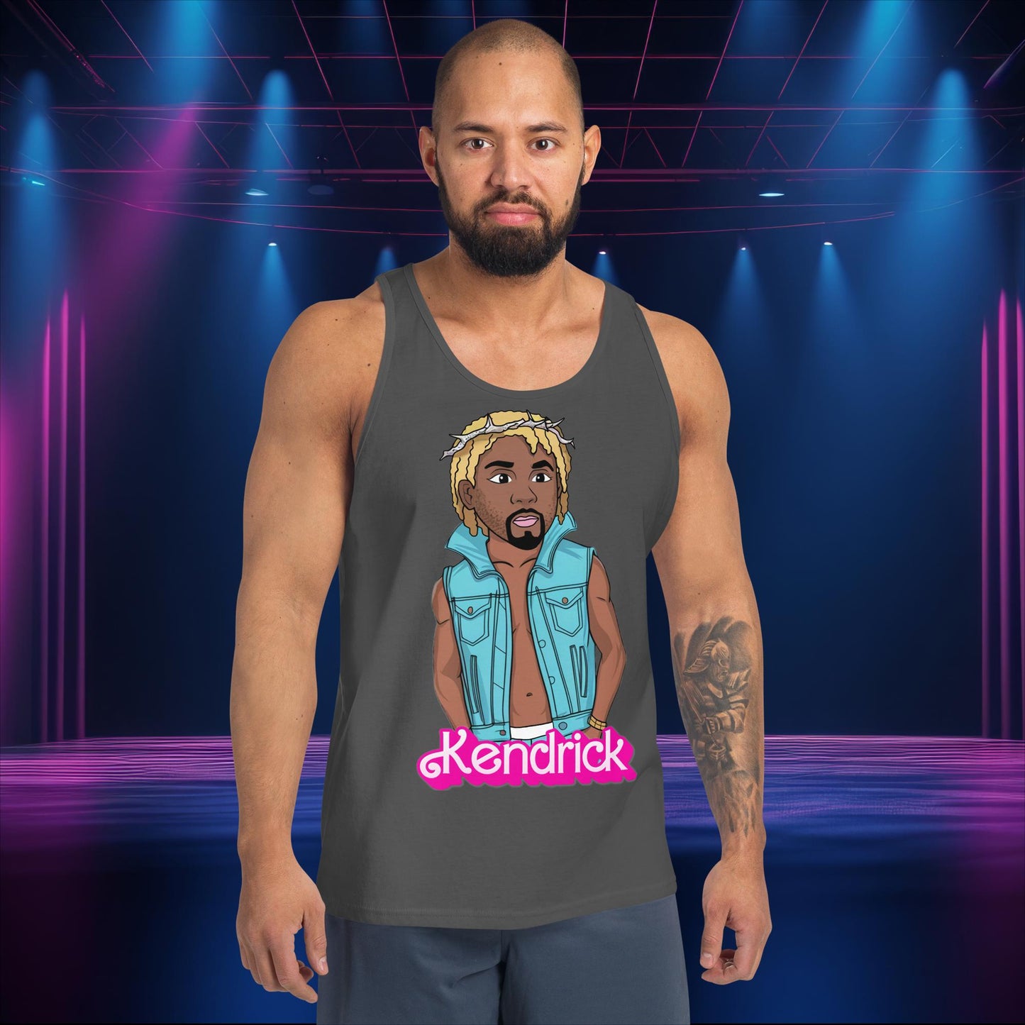 Kendrick Ken Ryan Gosling Barbie Hip Hop Rap Kendrick Lamar Tank Top Asphalt Tank Tops Barbie Ken Kendrick Lamar Movies Music Next Cult Brand