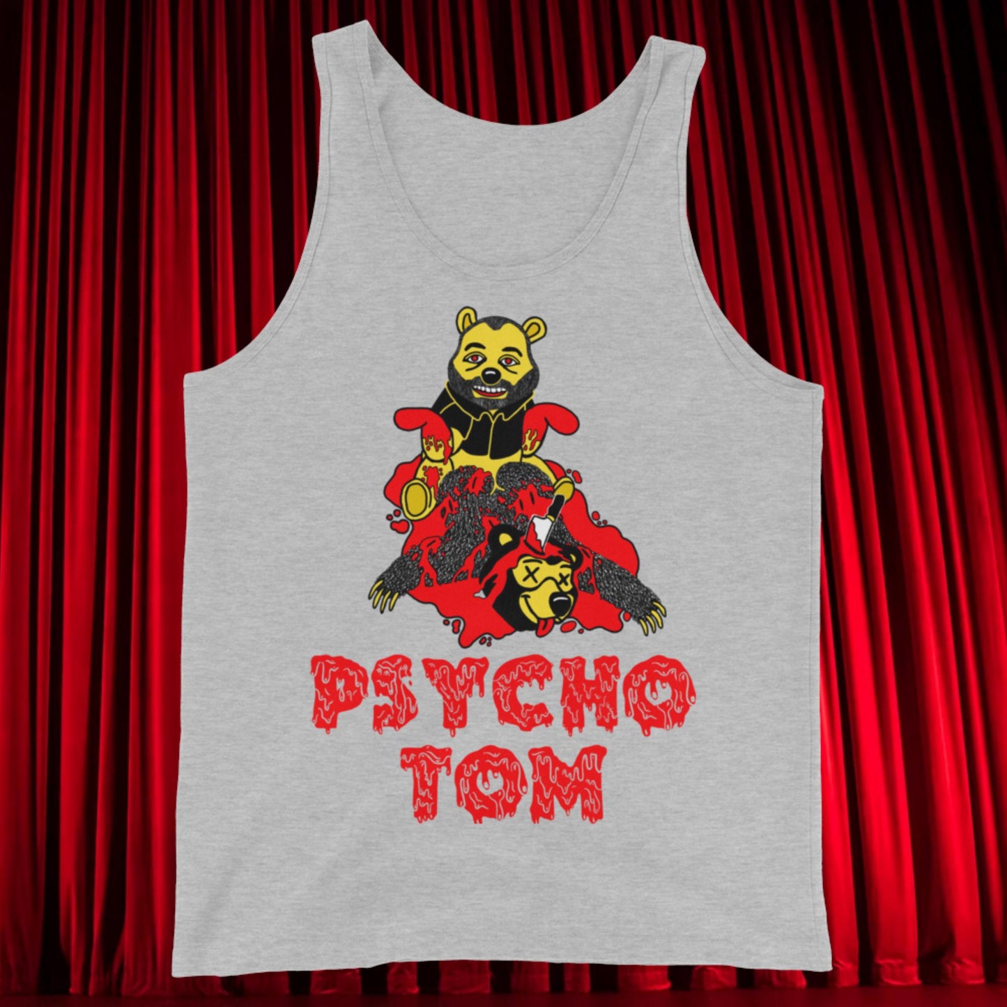 Psycho Tom Segura T-shirt, Tom Segura Shirt, Tom Segura Tee, 2b1c tshirt, 2 Bears 1 Cave merch, YMH merch Athletic Heather Tank Tops 2 Bears 1 Cave Podcasts Stand-up Comedy Tom Segura YMH Next Cult Brand
