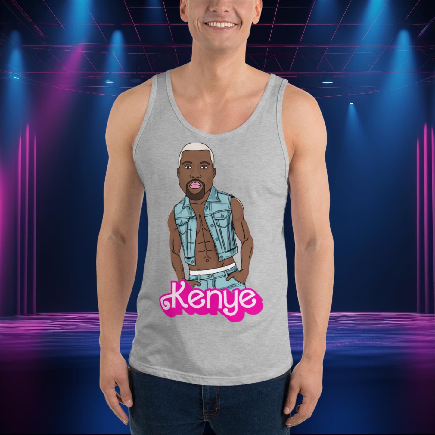 Kenye Barbie Ken Ryan Gosling Kanye West Tank Top Athletic Heather Tank Tops Barbie Kanye West Ken Movies Music Next Cult Brand