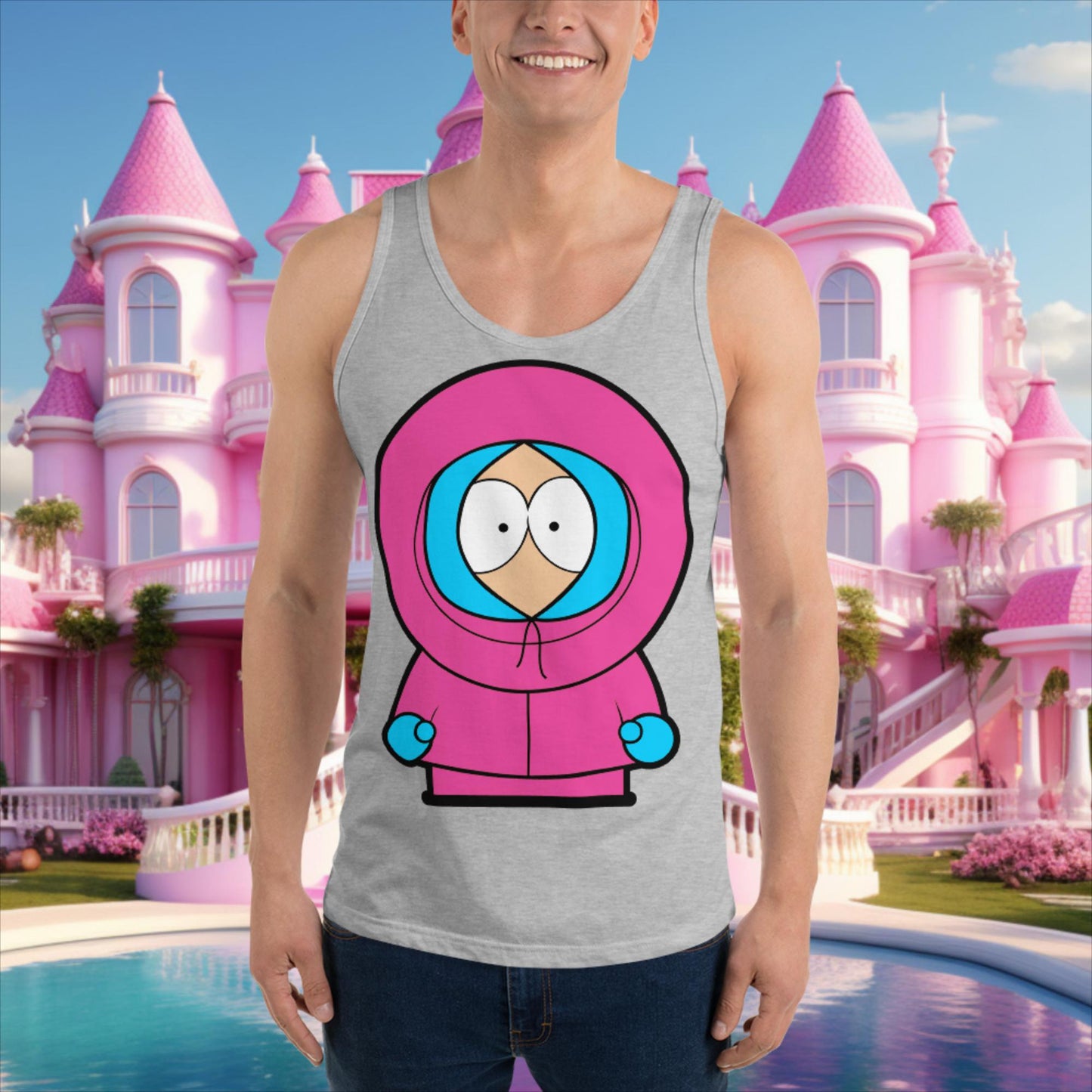 Kenny McCormick Ken Ryan Gosling Barbie South Park Kenny Tank Top Athletic Heather Tank Tops Barbie Ken Kenny Movies South Park TV Shows Next Cult Brand