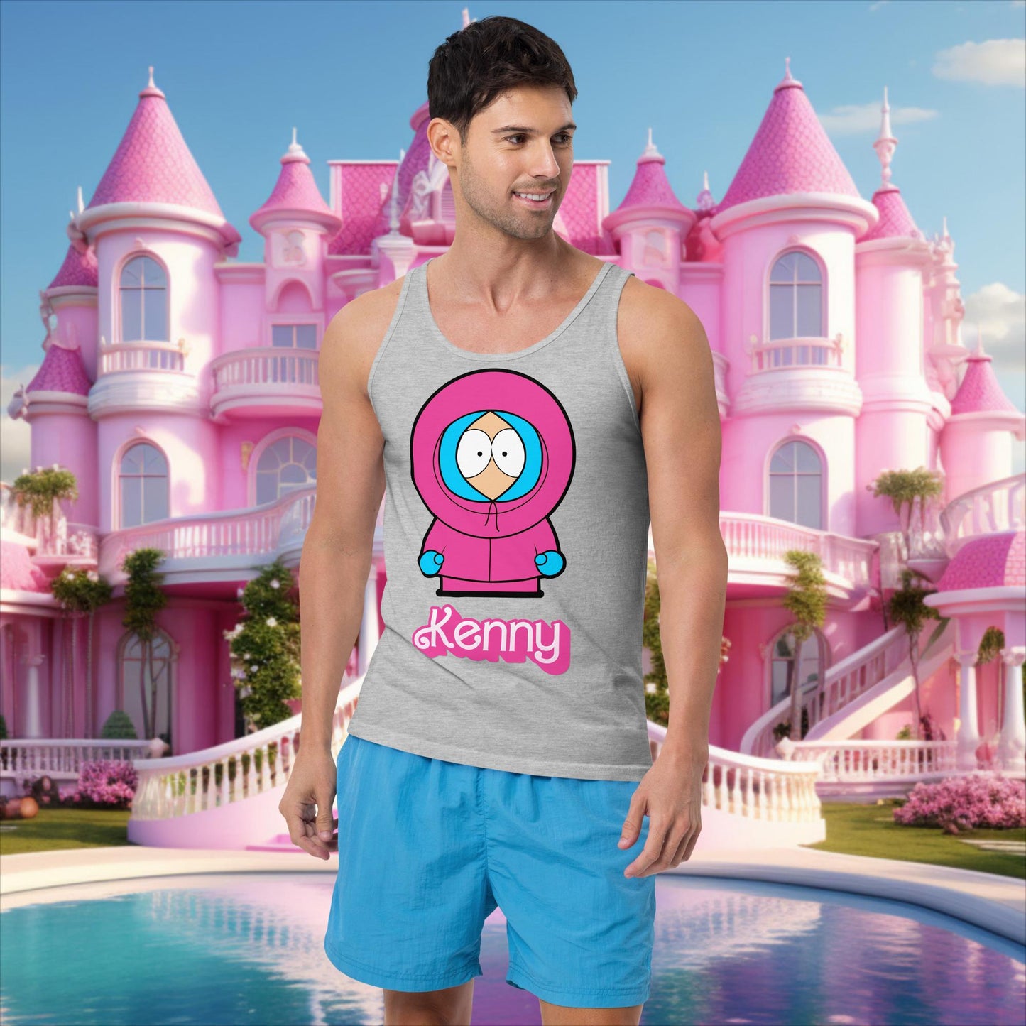 Kenny McCormick Ken Ryan Gosling Barbie South Park Kenny Tank Top Athletic Heather Tank Tops Barbie Ken Kenny Movies South Park TV Shows Next Cult Brand