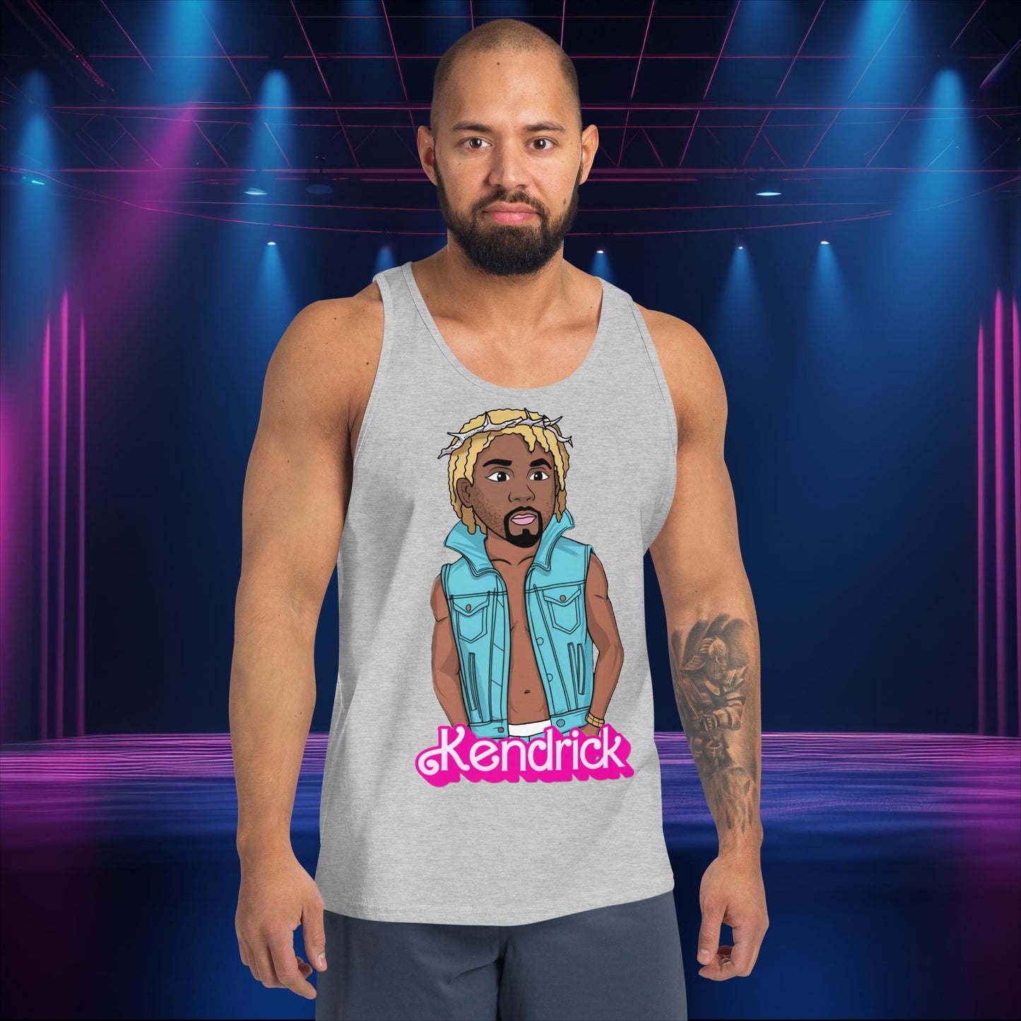 Kendrick Ken Ryan Gosling Barbie Hip Hop Rap Kendrick Lamar Tank Top Athletic Heather Tank Tops Barbie Ken Kendrick Lamar Movies Music Next Cult Brand