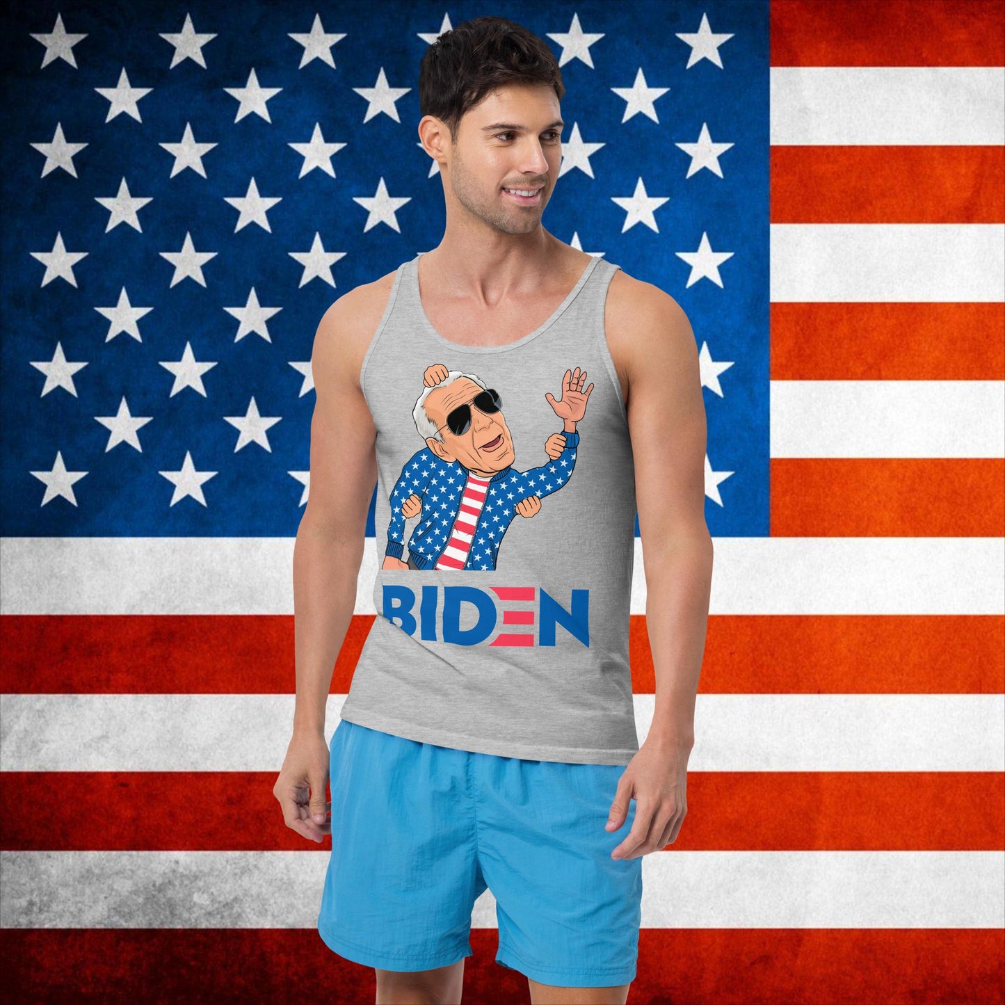 Weekend at Biden's Joe Biden Meme Democrat Republican Trump Gift Biden Gift 90s Vintage Tank Top Athletic Heather Tank Tops Democrats Joe Biden Politics Next Cult Brand