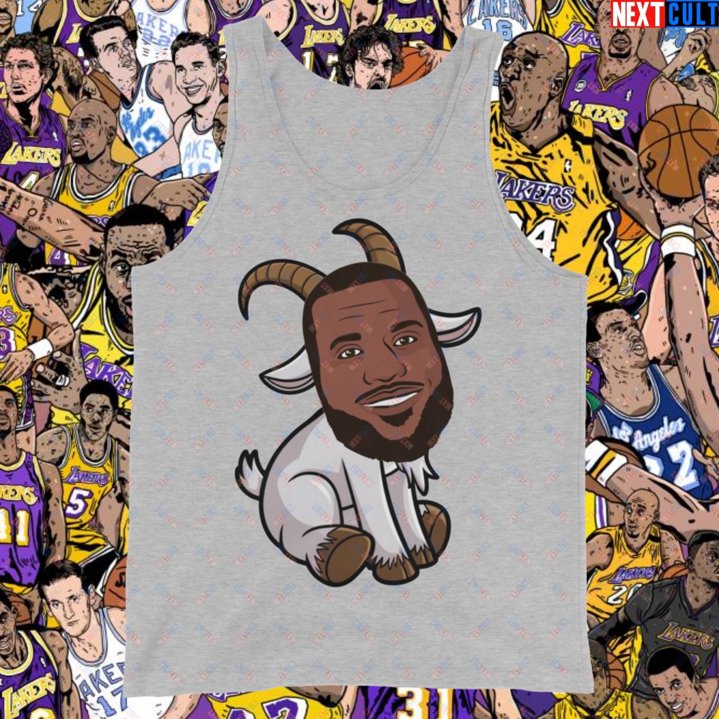 LeBron James G.O.A.T. Tank Top - Greatest of All Time Basketball Muscle Shirt - Settle the Debate NBA Meme Shirt for Fans - Perfect Gift for Basketball Lovers Tank Top Athletic Heather Tank Tops Basketball Cleveland Cavaliers G.O.A.T. LeBron James Los Angeles Lakers Miami Heat NBA Next Cult Brand