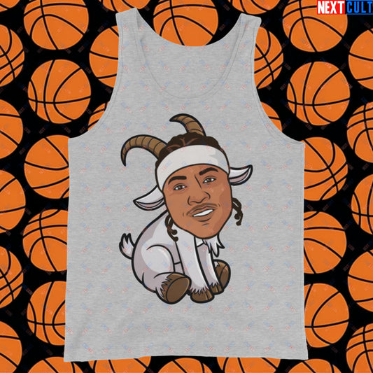 Carmelo Anthony G.O.A.T. Tank Top - Funny Basketball Meme Muscle Shirt - Greatest of All Time Carmelo Anthony Athletic Shirt - Perfect Gift for Basketball Fans Tank Top Athletic Heather Tank Tops Basketball Carmelo Anthony Denver Nuggets G.O.A.T. NBA New York Knicks Next Cult Brand