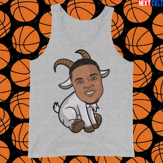Russell Westbrook G.O.A.T. Tank Top - Funny Basketball Meme Muscle Shirt - Greatest of All Time Athletic Shirt for Basketball Fans - Perfect Gift for Westbrook Fans Tank Top Athletic Heather Tank Tops Basketball Denver Nuggets G.O.A.T. NBA Oklahoma City Thunder Russell Westbrook Next Cult Brand