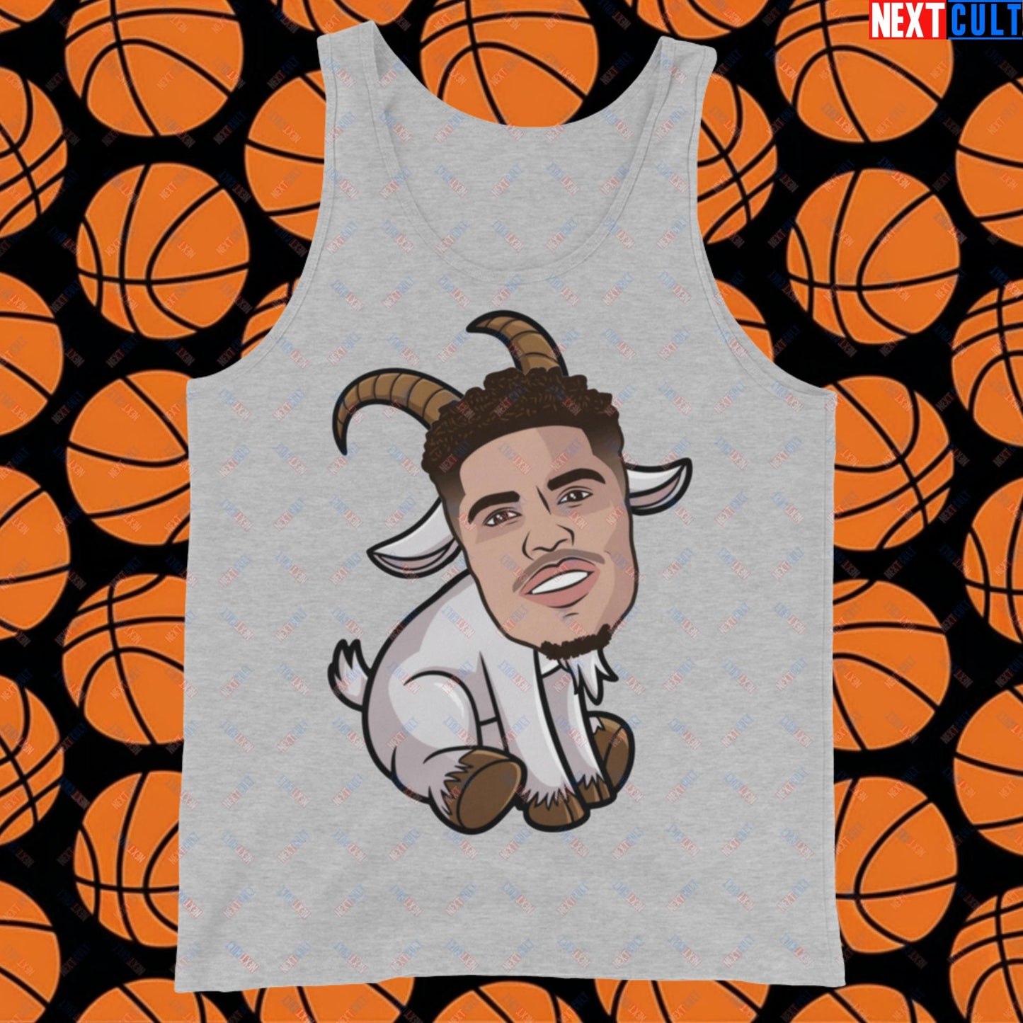 LaMelo Ball G.O.A.T. Tank Top - Funny Basketball Meme Muscle Shirt - Greatest of All Time Athletic Shirt for Basketball Fans - Perfect Gift for LaMelo Ball Fans Tank Top Athletic Heather Tank Tops Basketball Charlotte Hornets G.O.A.T. LaMelo Ball NBA Next Cult Brand