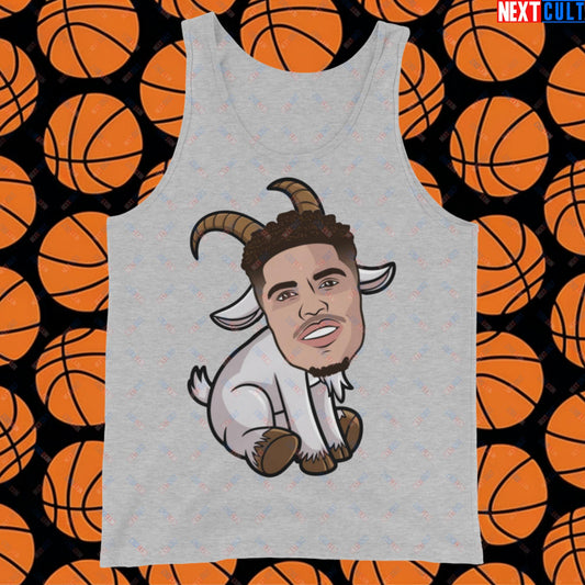 LaMelo Ball G.O.A.T. Tank Top - Funny Basketball Meme Muscle Shirt - Greatest of All Time Athletic Shirt for Basketball Fans - Perfect Gift for LaMelo Ball Fans Tank Top Athletic Heather Tank Tops Basketball Charlotte Hornets G.O.A.T. LaMelo Ball NBA Next Cult Brand