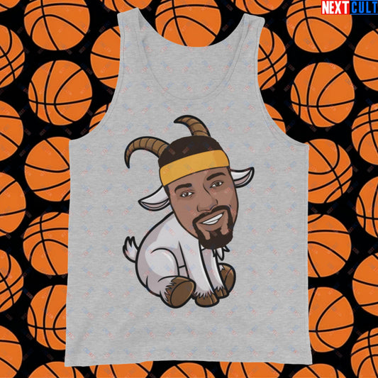 Wilt Chamberlain G.O.A.T. Tank Top - Funny Basketball Meme Muscle Shirt - Greatest of All Time Athletic Shirt for Basketball Fans - Perfect Gift for Wilt Chamberlain Fans Tank Top Athletic Heather Tank Tops Basketball G.O.A.T. Golden State Warriors Los Angeles Lakers NBA Philadelphia 76ers Wilt Chamberlain Next Cult Brand
