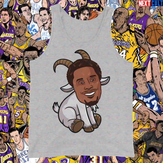 Kobe Bryant Mamba G.O.A.T. Tank Top - Funny Basketball Meme Muscle Shirt - Greatest of All Time Athletic Shirt for Basketball Fans - Perfect Gift for Kobe Fans Tank Top Athletic Heather Tank Tops Basketball G.O.A.T. Kobe Bryant Los Angeles Lakers NBA Next Cult Brand