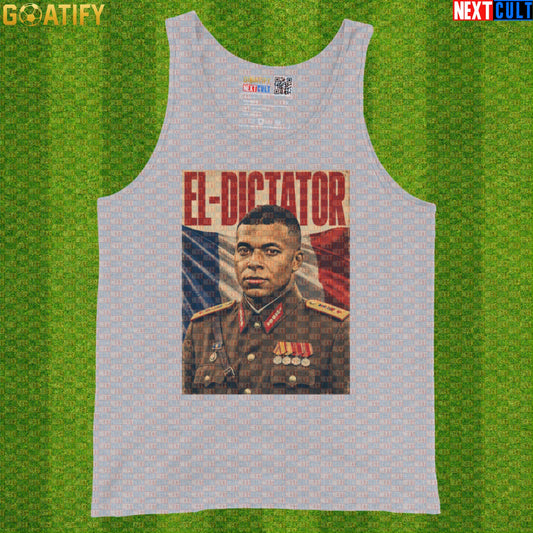 Kylian Mbappe Tank Top – El Dictator Soccer Meme Muscle Shirt for France Football Fans Athletic Heather Tank Tops Next Cult Brand
