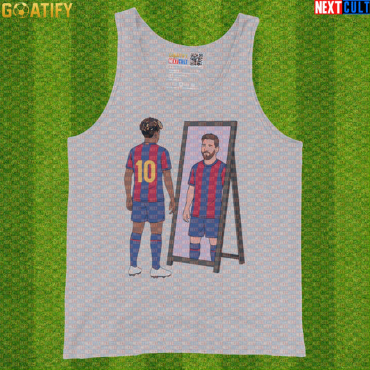 Lamine Yamal Tank Top – Next Messi Soccer Muscle Shirt for Spain and Barcelona Fans Athletic Heather Tank Tops Next Cult Brand
