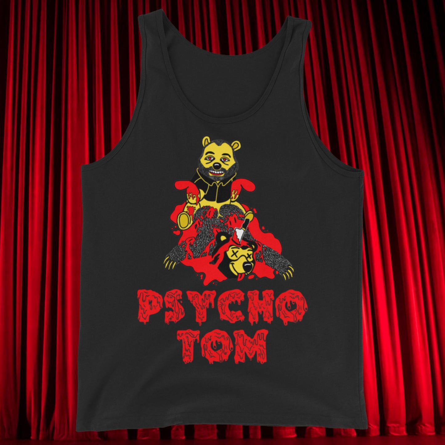 Psycho Tom Segura T-shirt, Tom Segura Shirt, Tom Segura Tee, 2b1c tshirt, 2 Bears 1 Cave merch, YMH merch Black Tank Tops 2 Bears 1 Cave Podcasts Stand-up Comedy Tom Segura YMH Next Cult Brand