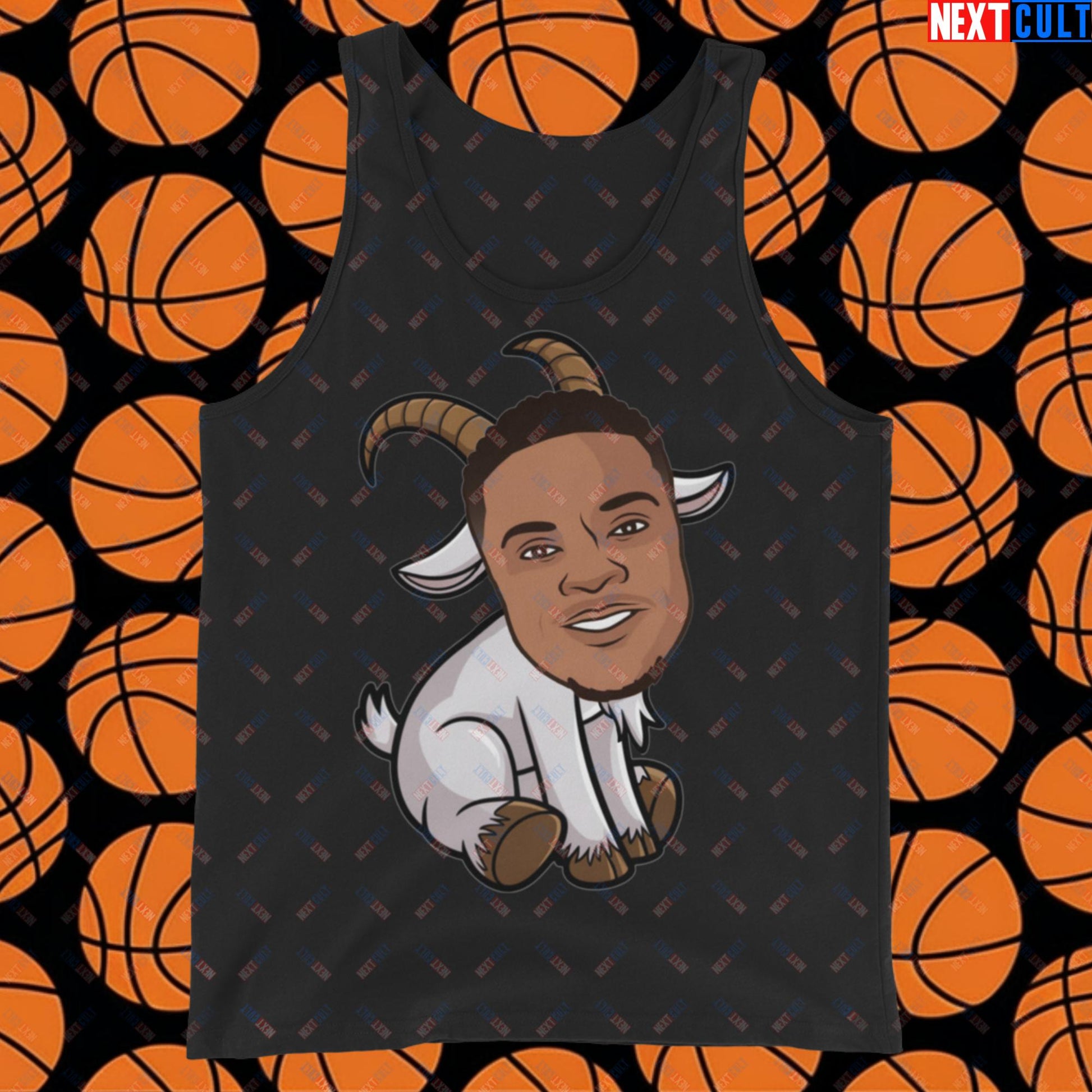 Russell Westbrook G.O.A.T. Tank Top - Funny Basketball Meme Muscle Shirt - Greatest of All Time Athletic Shirt for Basketball Fans - Perfect Gift for Westbrook Fans Tank Top Black Tank Tops Basketball Denver Nuggets G.O.A.T. NBA Oklahoma City Thunder Russell Westbrook Next Cult Brand