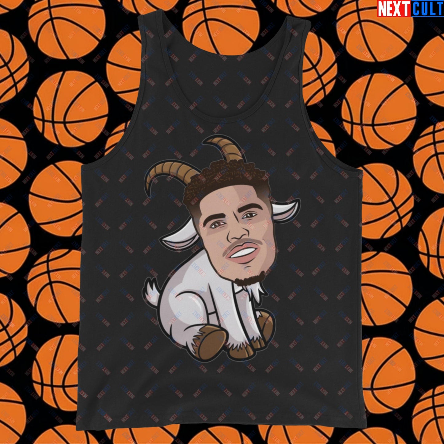 LaMelo Ball G.O.A.T. Tank Top - Funny Basketball Meme Muscle Shirt - Greatest of All Time Athletic Shirt for Basketball Fans - Perfect Gift for LaMelo Ball Fans Tank Top Black Tank Tops Basketball Charlotte Hornets G.O.A.T. LaMelo Ball NBA Next Cult Brand