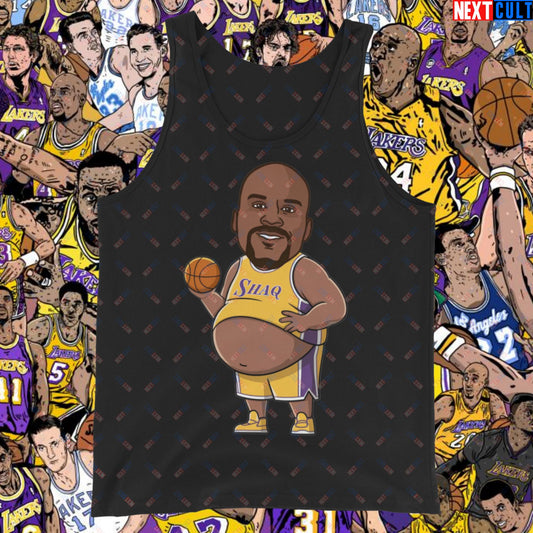 Fat Shaq Funny Basketball Meme Tank Top - Big Shaq Dominance Athletic Shirt for Basketball Fans - Perfect Gift for Shaq Fans Tank Top Black Tank Tops Basketball Los Angeles Lakers NBA Shaq Next Cult Brand