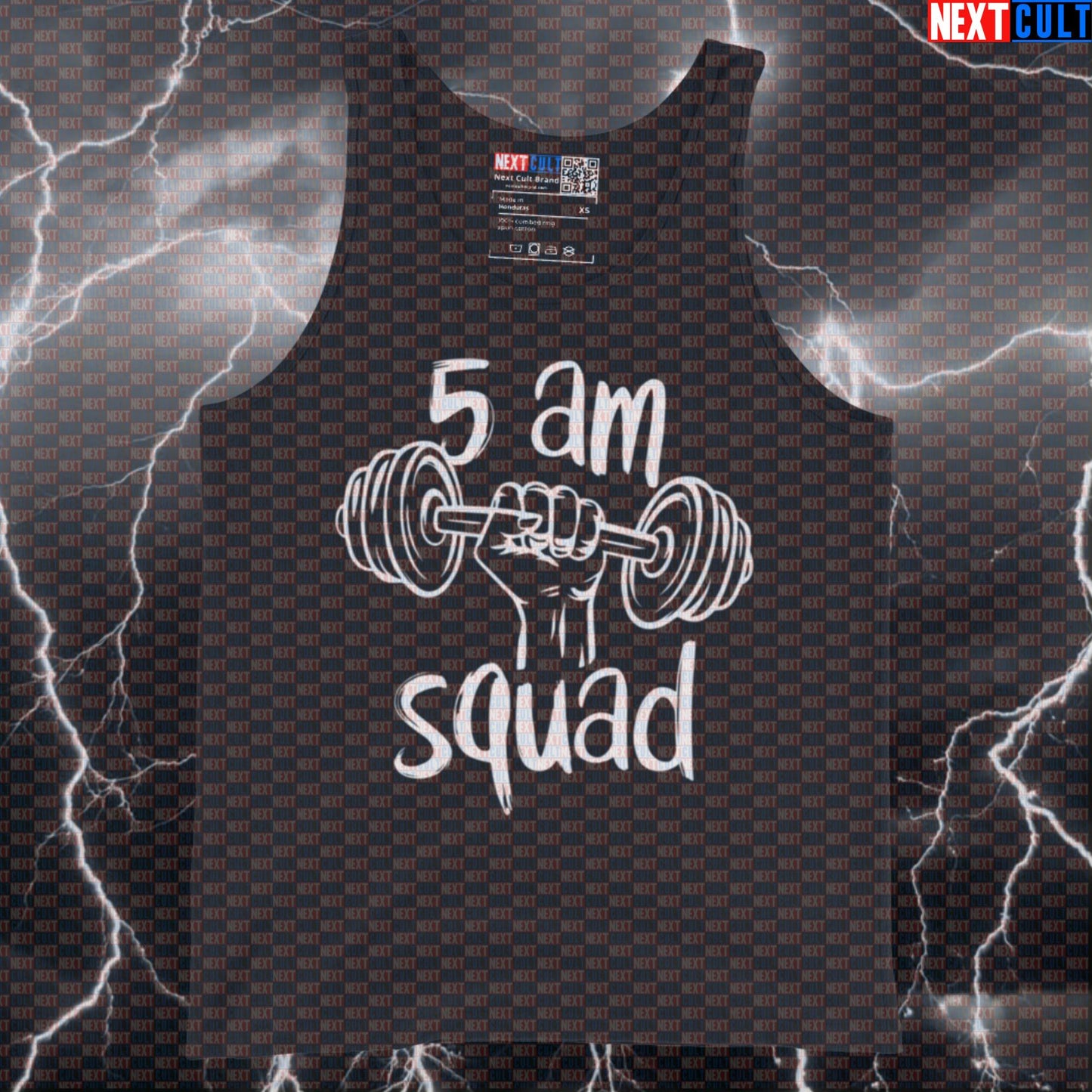 5 AM Squad Funny Gym Tank Top for Morning Lifters | Workout Muscle Shirt Tank Tops Bodybuilding Fitness Gym Workout Next Cult Brand