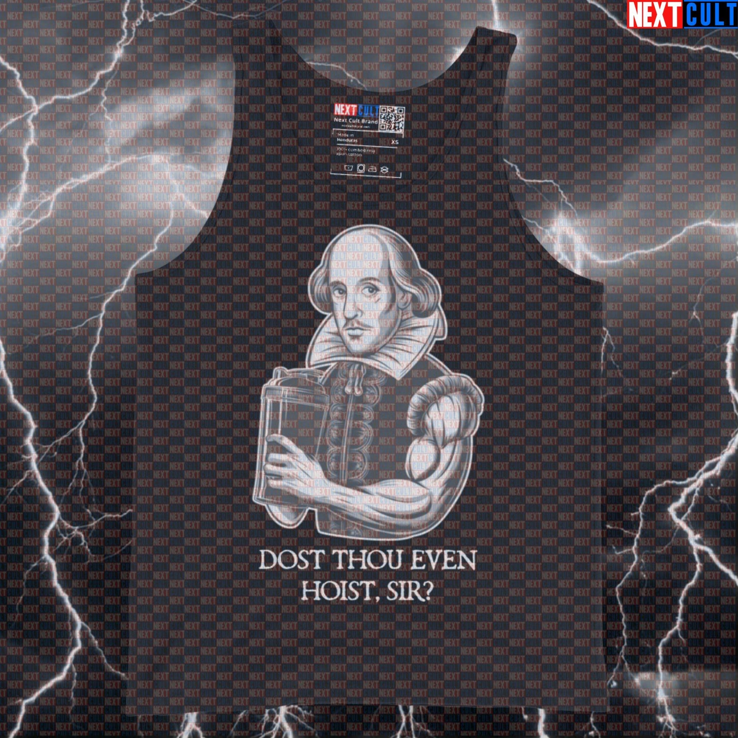 Funny Gym Tank Top - Dost Thou Even Hoist Sir? Workout Vest & Muscle Shirt for Men Tank Tops Bodybuilding Fitness Gym Powerlifting Workout Next Cult Brand