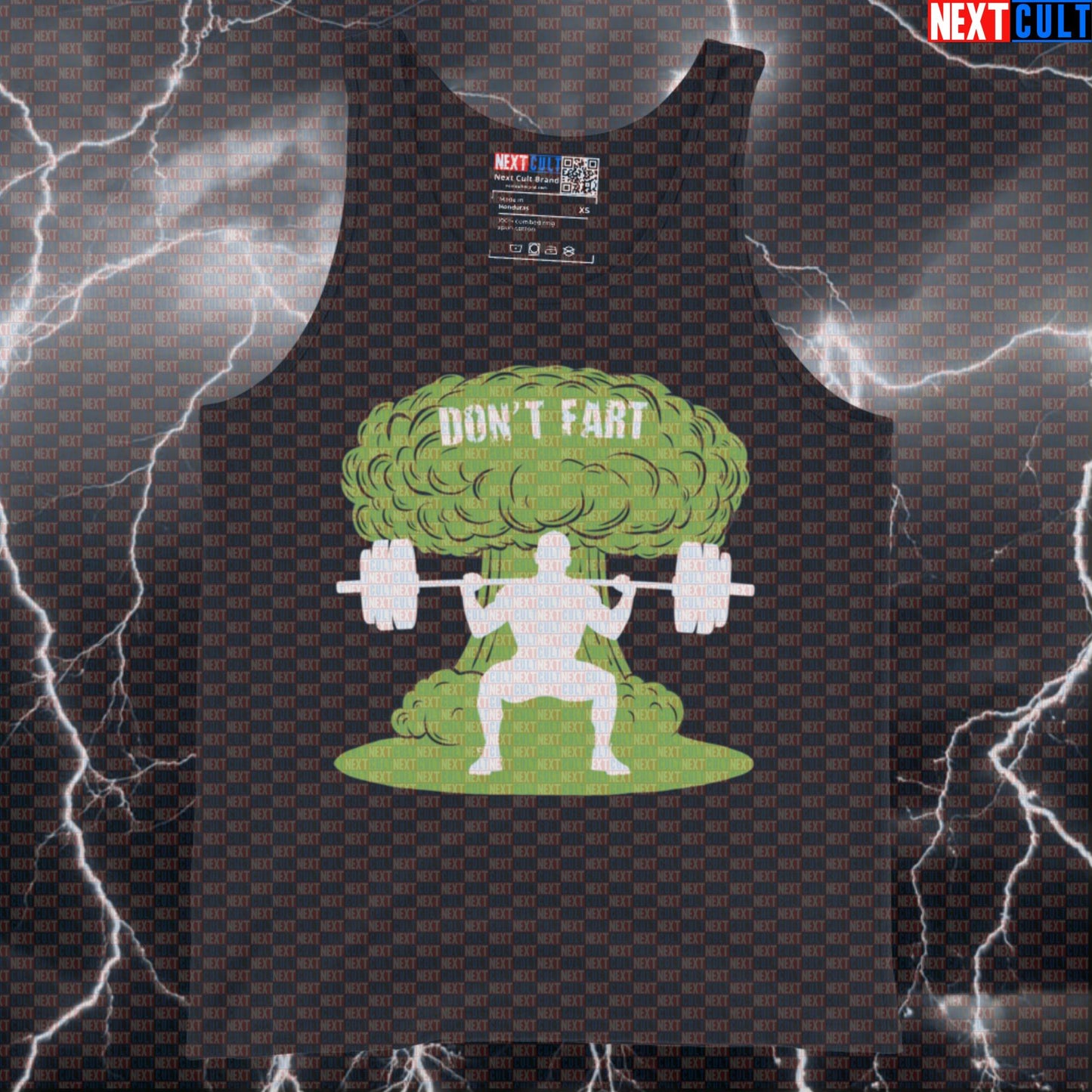 Funny Don't Fart Squats Gym Tank Top | Muscle Shirt For Lifters & Leg Day Memes | Athletic Shirt Tank Tops Bodybuilding Fitness Gym Powerlifting Workout Next Cult Brand