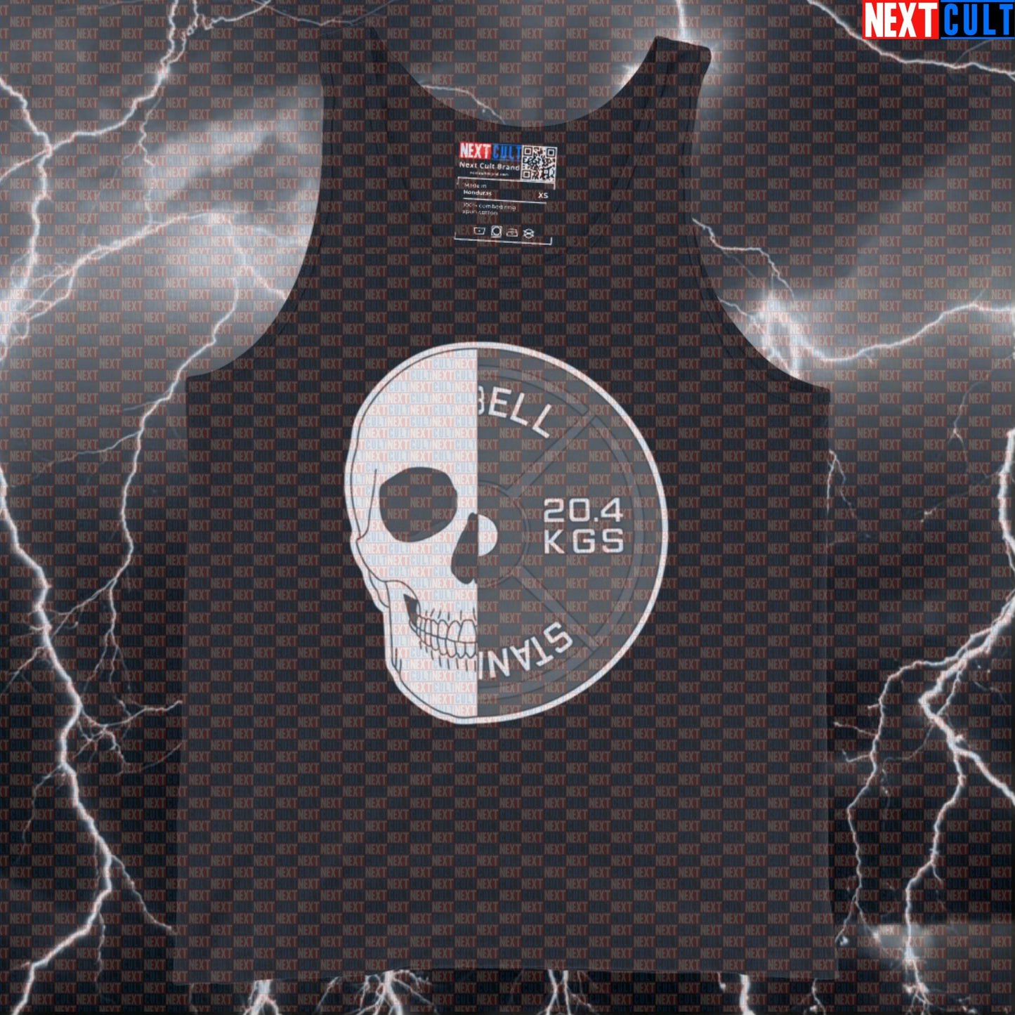 Platehead Gym Tank Top | Skull Design Muscle Shirt For Powerlifters & Weightlifters | Fitness Meme Top Tank Tops Bodybuilding Fitness Gym Halloween Powerlifting Workout Next Cult Brand