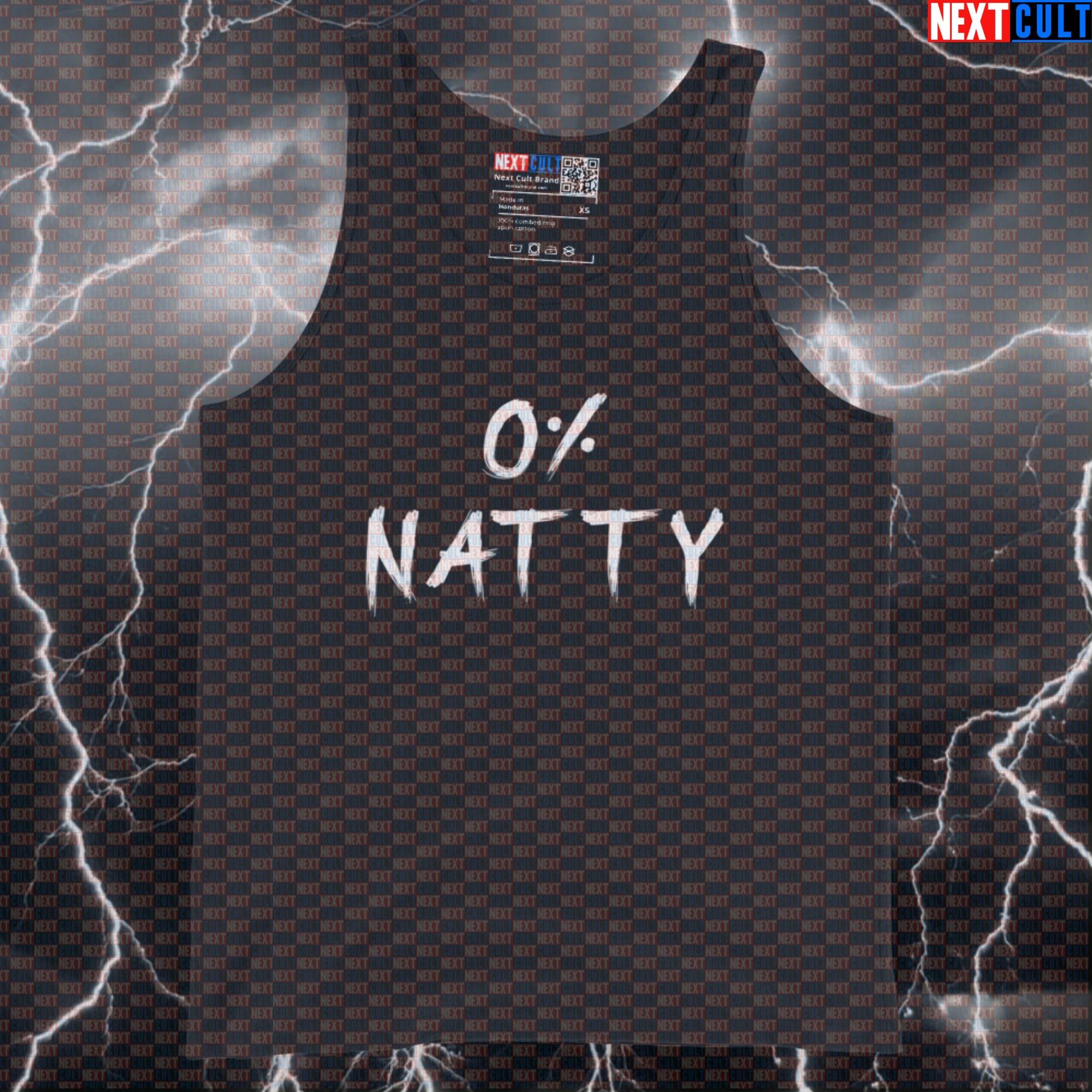0% Natty Gym Tank Top | Funny Bodybuilding Muscle Shirt For Enhanced Lifters & Gym Meme Fans Bodybuilding Fitness Gym Natty Steroids Workout Next Cult Brand