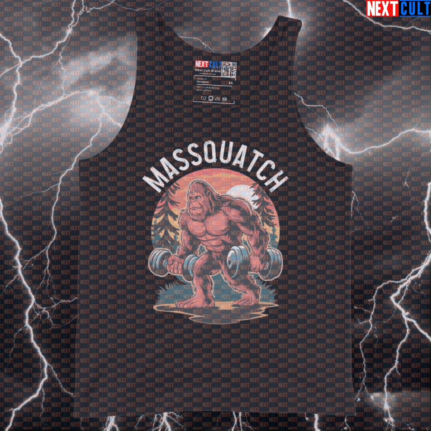 Massquatch Bigfoot Gym Tank Top | Funny Sasquatch Muscle Shirt For Lifters & Bodybuilding Meme Fans Tank Tops Bodybuilding Fitness Gym Halloween Workout Next Cult Brand