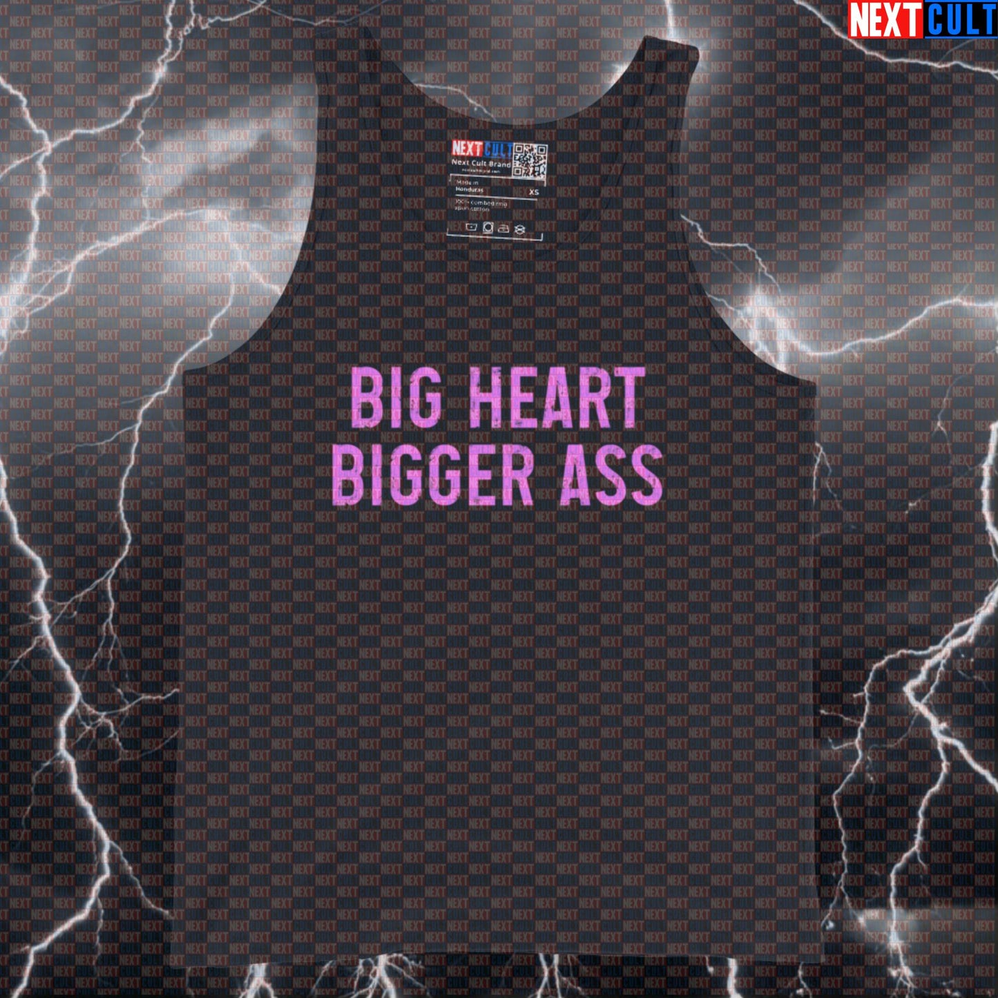 Big Heart Bigger Ass Gym Tank Top | Funny Muscle Shirt For Lifters & Leg Day | Fitness Meme Vest Bodybuilding Fitness Gym Leg Day Workout Next Cult Brand