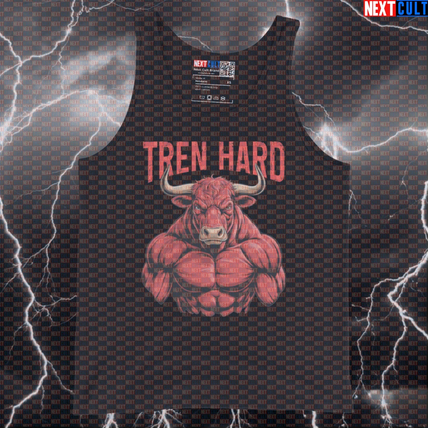 Funny Tren Hard Gym Tank Top | Not Natty Bodybuilding Meme Muscle Shirt | Bull Workout Vest Bodybuilding Fitness Gym Steroids Workout Next Cult Brand