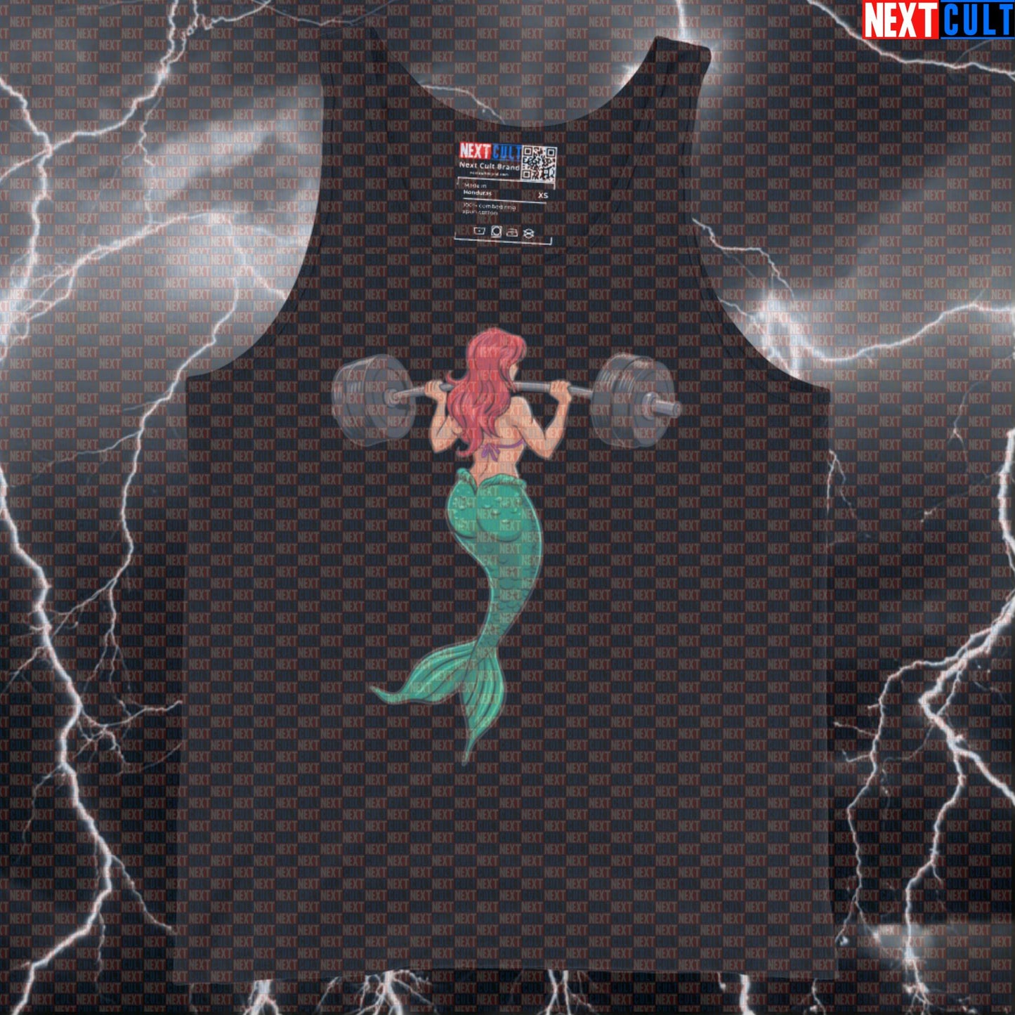 Funny Mermaid Leg Day Gym Tank Top | Muscle Shirt For Strong Women Lifters | Fitness Meme Athletic Shirt Tank Tops Bodybuilding Films Fitness Gym Leg Day Powerlifting Workout Next Cult Brand