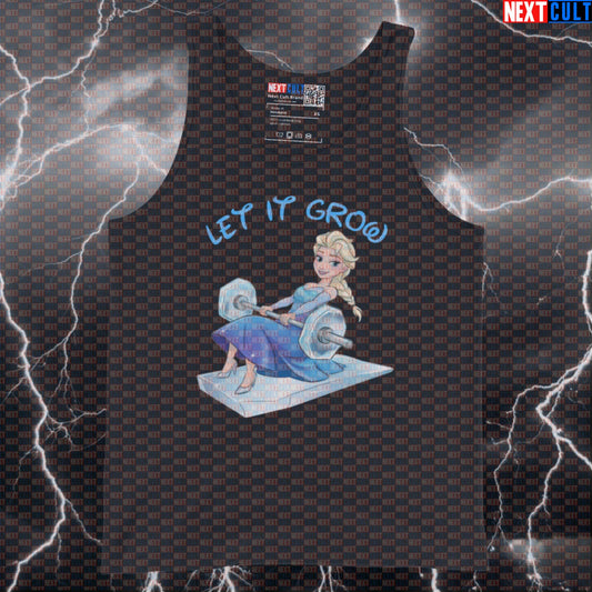 Let It Grow Gym Tank Top For Women | Funny Booty Builder Muscle Shirt | Hip Thrust Fitness Meme Athletic Top Bodybuilding Films Fitness Frozen Gym Leg Day Powerlifting Workout Next Cult Brand