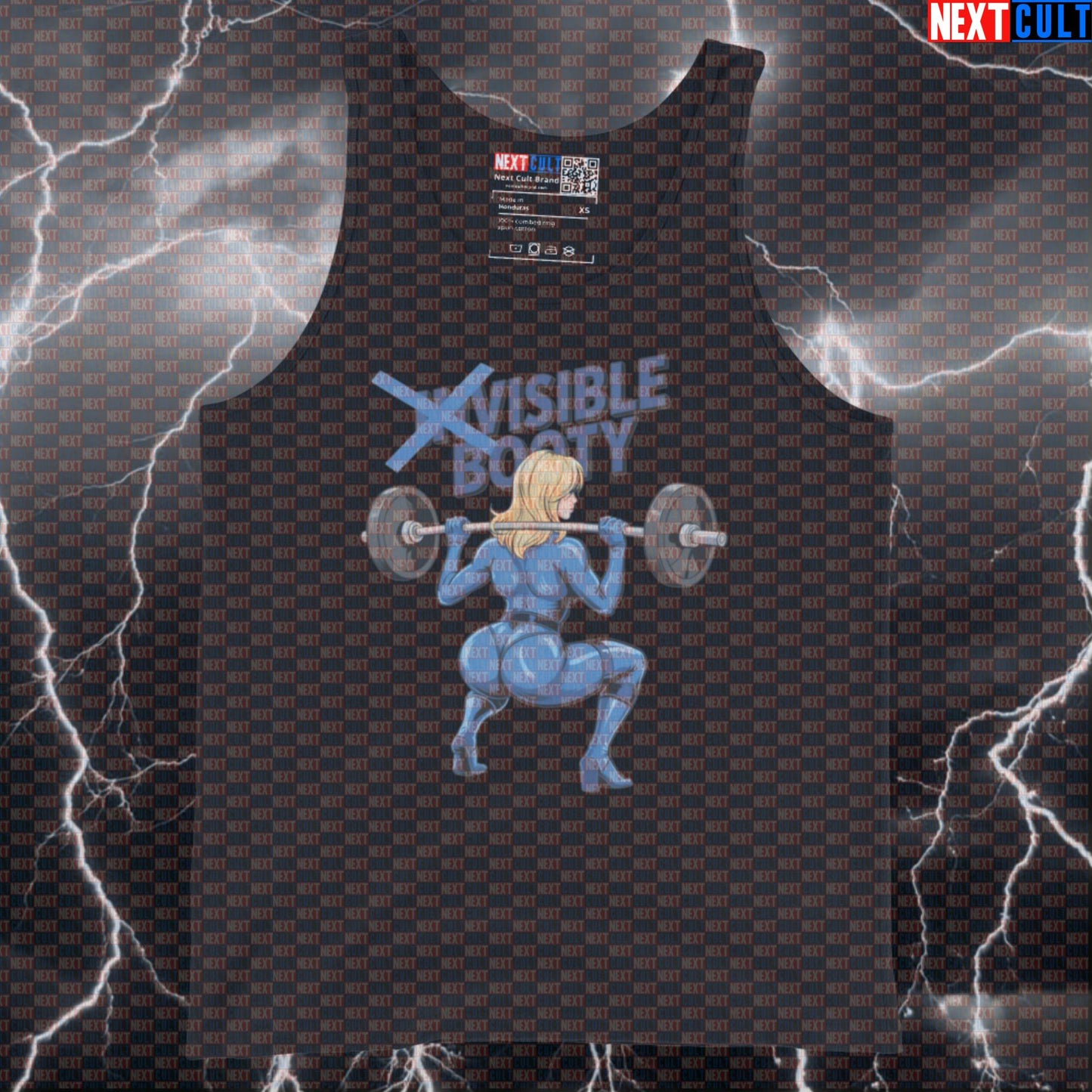 Funny Invisible Booty To Visible Booty Gym Tank Top | Leg Day Motivation Meme Muscle Shirt For Women & Men Tank Tops Bodybuilding Fantastic 4 Films Fitness Gym Leg Day Powerlifting Superheroes Workout Next Cult Brand