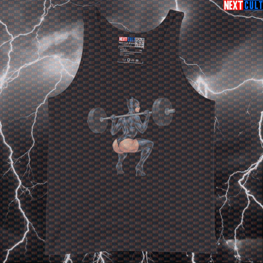 Funny Gym Girl Booty Builder Tank Top | Leg Day Muscle Shirt For Squats & Fitness | Cute Workout Vest Tank Tops Bodybuilding Catwoman Films Fitness Gym Leg Day Powerlifting Pump Cover Superheroes Workout Next Cult Brand