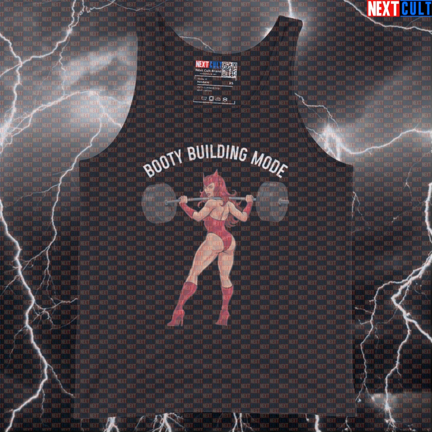 Funny Booty Building Mode Gym Tank Top | Gym Witch Meme Muscle Shirt For Leg Day & Squat Lovers Tank Tops Avengers Bodybuilding Films Fitness Gym Leg Day Powerlifting Superheroes Workout Next Cult Brand