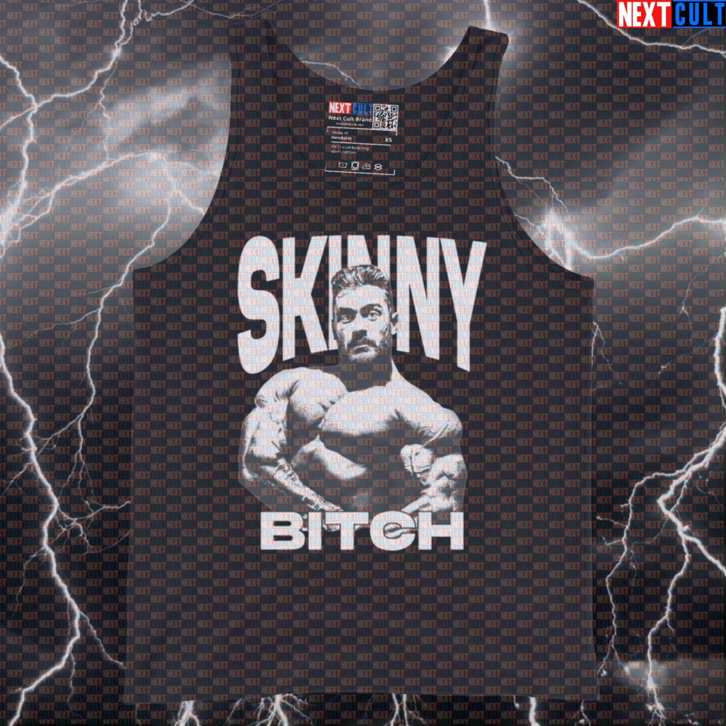 Funny Skinny Bitch Chris Bumstead Gym Tank Top | CBUM Bodybuilding Meme Muscle Shirt & Athletic Top Tank Tops Bodybuilding Chris Bumstead Fitness Gym Workout Next Cult Brand