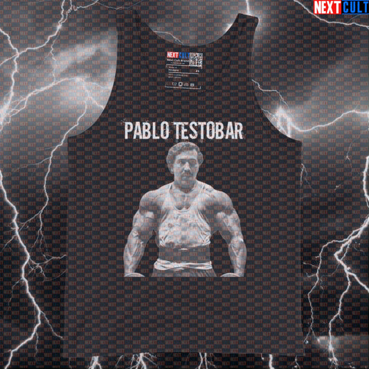 Pablo Testobar Gym Tank Top | Funny Muscle Shirt For Lifters & Bodybuilding Meme Fans | Athletic Shirt Bodybuilding Fitness Gym Natty Workout Next Cult Brand