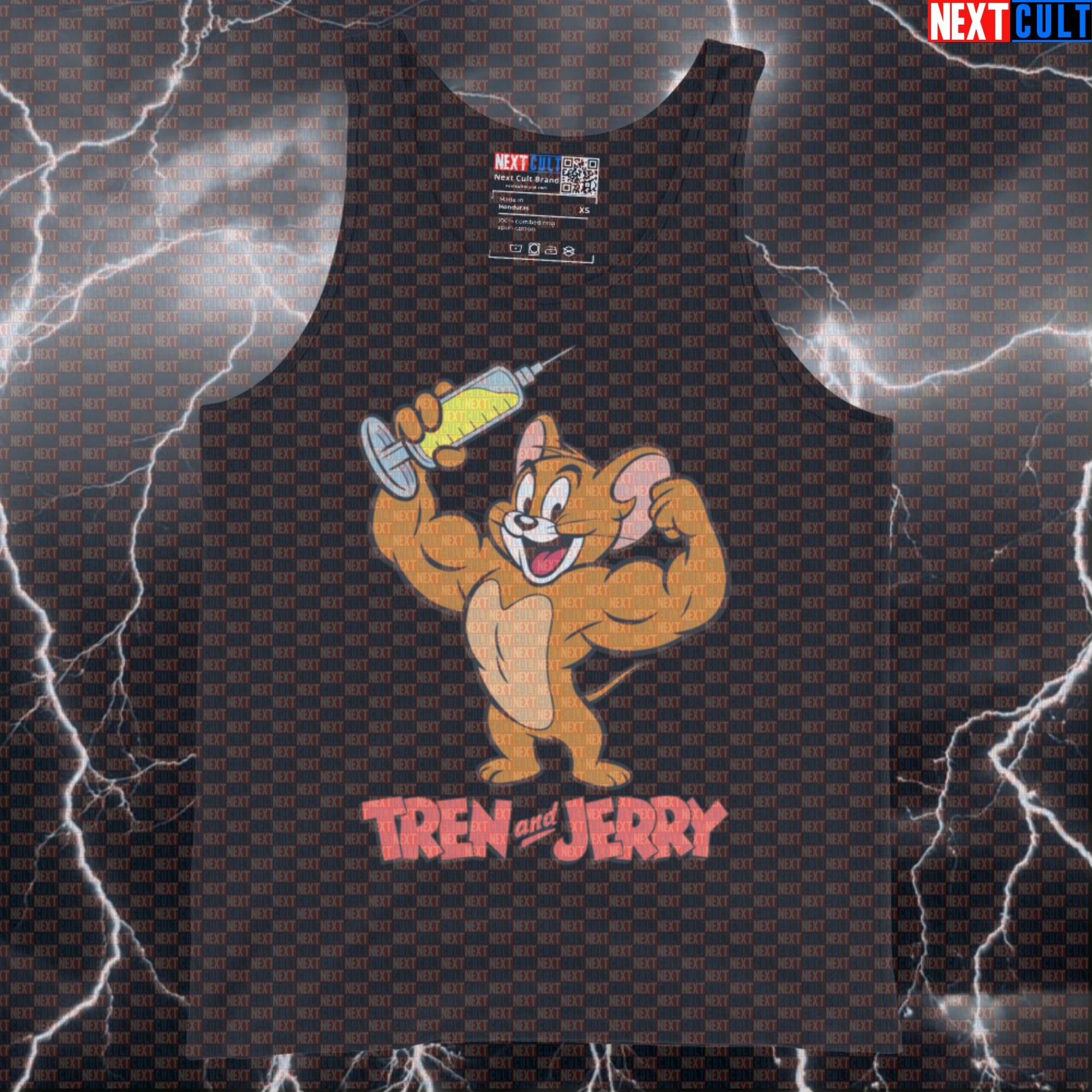 Tren & Jerry Gymrat Muscle Tank Top | Not Natty Vest For Bodybuilding & Workout Sessions Bodybuilding Fitness Gym Powerlifting Steroids TV Workout Next Cult Brand
