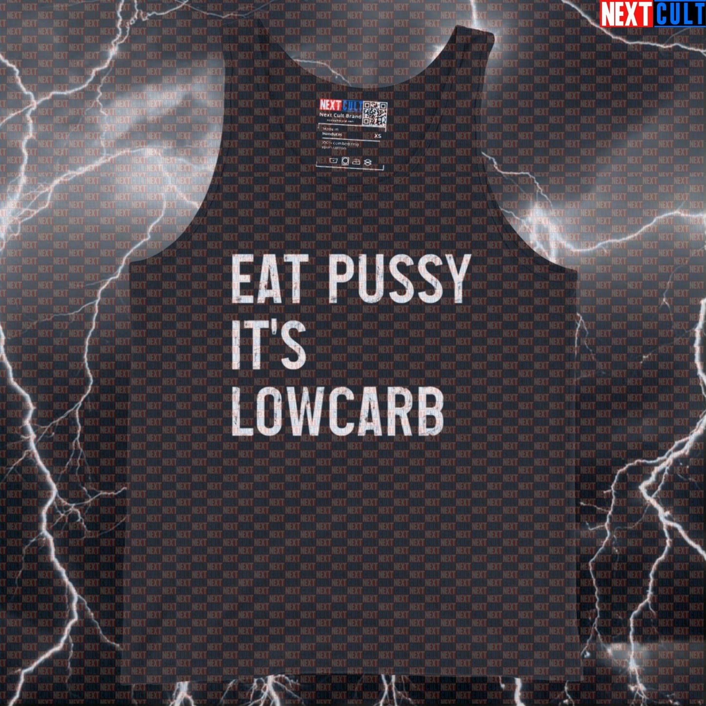 Funny Low Carb Diet Gym Tank Top | Adult Humor Muscle Shirt For Lifters | Meme Workout Vest Bodybuilding Fast Food Fitness Gym Workout Next Cult Brand