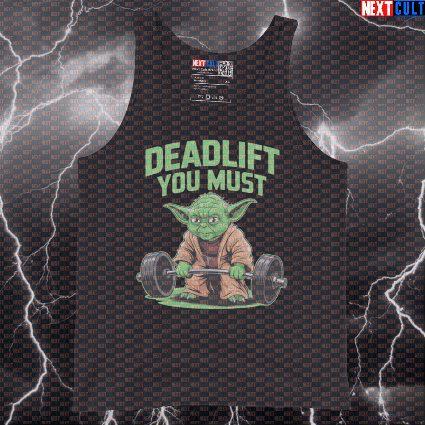 Funny Deadlift You Must Gym Tank Top | Star Wars Yoda Muscle Shirt For Powerlifters & Leg Day Workouts Bodybuilding Films Fitness Gym Leg Day Powerlifting Star Wars Workout Yoda Next Cult Brand