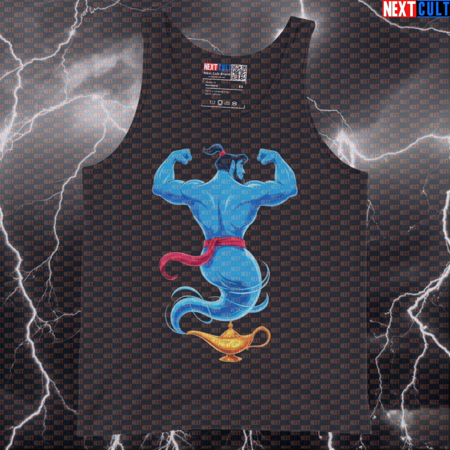 Gym Genie Funny Workout Tank Top | Wishing For Muscles Fitness Meme Vest | Bodybuilding Muscle Shirt Bodybuilding Films Fitness Gym Workout Next Cult Brand