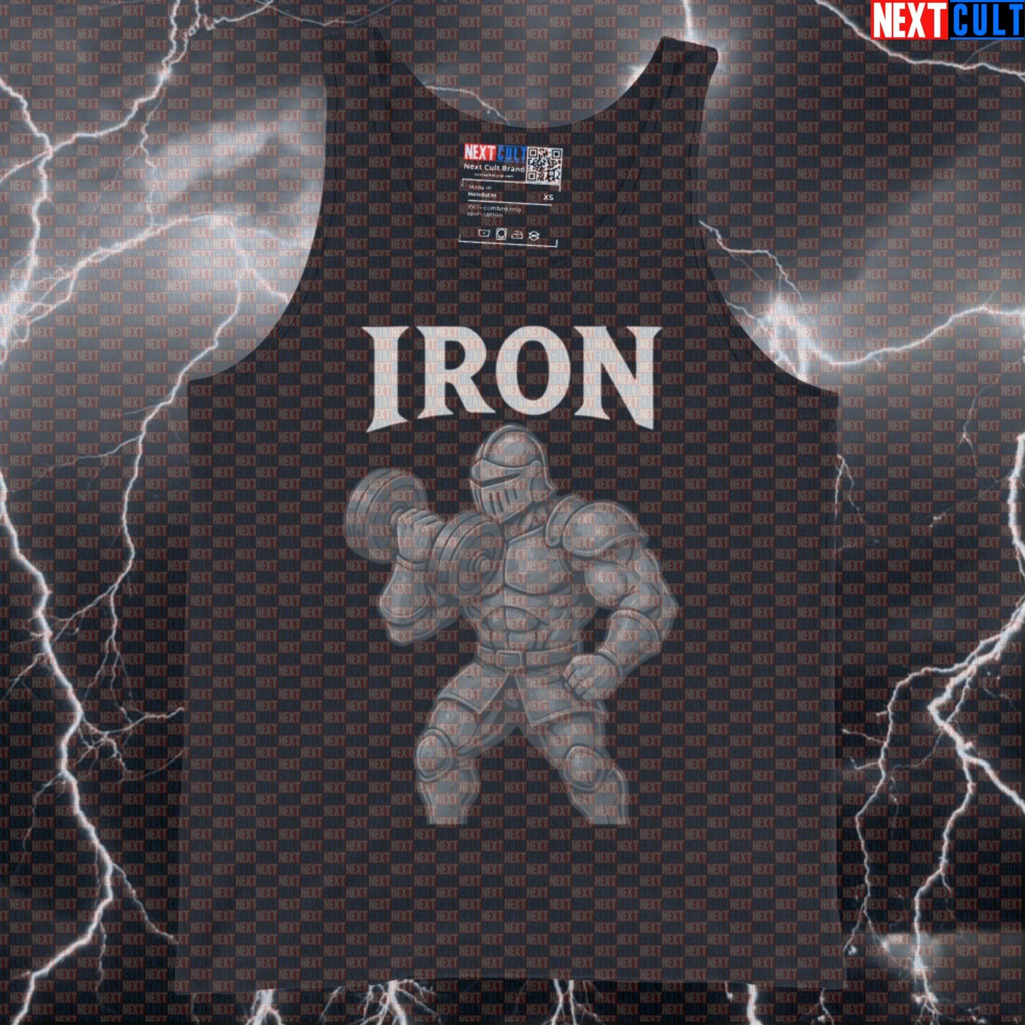 Knight of the Iron Weights Funny Gym Tank Top | Medieval Bodybuilding Muscle Shirt Tank Tops Bodybuilding Fitness Gym Workout Next Cult Brand