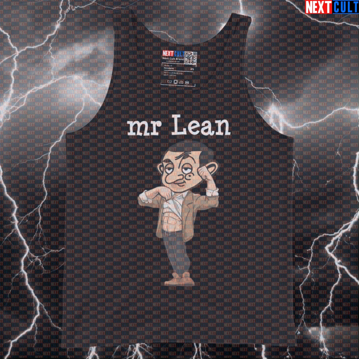 Mr Lean Gym Tank Top | Funny Bodybuilding Meme Muscle Shirt For Lifters & Gym Bros | Workout Vest Tank Tops Bodybuilding Fitness Gym TV Workout Next Cult Brand